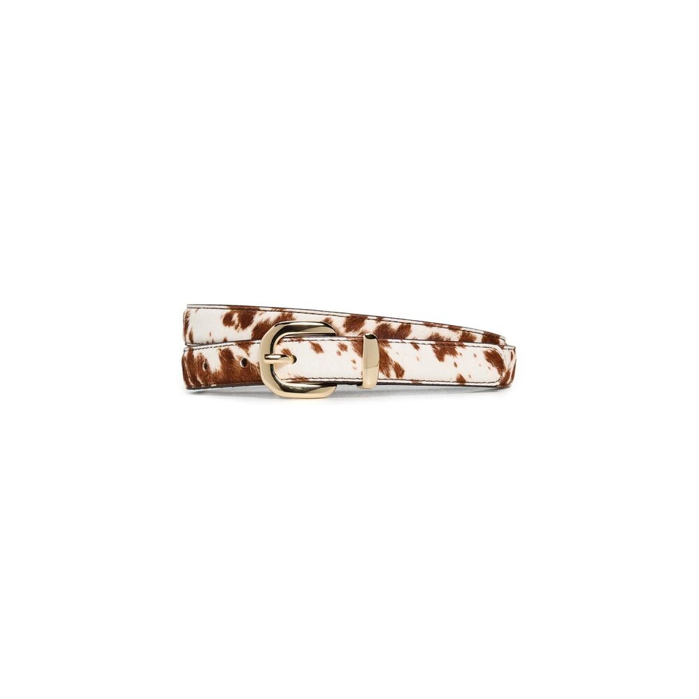 1373 Women's Cowhide Leather Western Belt, Dark Carob Multi